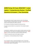 AORN Periop 101 Exam 2026&sol;2027 &vert; Latest  Update &vert; Comprehensive Review &vert; Verified Questions & Answers &vert; Pass Guarantee     