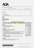 AQA AS BIOLOGY PAPER 2 QP MAY 2025