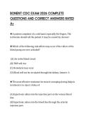 BONENT CDC EXAM 2026 COMPLETE QUESTIONS AND CORRECT ANSWERS RATED A&plus;