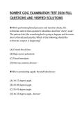 BONENT CDC EXAMINATION TEST 2026 FULL QUESTIONS AND VERIFIED SOLUTIONS