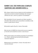 BONENT CDC TEST PAPER 2026 COMPLETE QUESTIONS AND ANSWERS RATED A&plus;