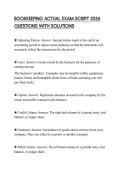 BOOKKEEPING ACTUAL EXAM SCRIPT 2026 QUESTIONS WITH SOLUTIONS