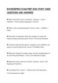 BOOKKEEPING EXAM PREP 2026 STUDY GUIDE QUESTIONS AND ANSWERS