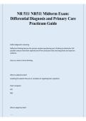 NR 511 NR511 Midterm Exam Differential Diagnosis and Primary Care Practicum Guide 2026