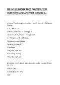 BPK 241 EXAMPREP 2026 PRACTICE TEST QUESTIONS AND ANSWERS GRADED A&plus;