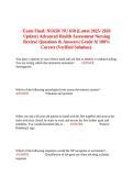 Exam Final&colon; NU650&sol; NU 650 &lpar;Latest 2025&sol; 2026 Update&rpar; Advanced Health Assessment Nursing Review&vert; Questions & Answers&vert; Grade A&vert; 100&percnt; Correct &lpar;Verified Solution&rpar;&period;