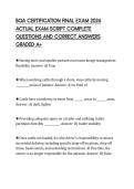 BQA CERTIFICATION FINAL EXAM 2026 ACTUAL EXAM SCRIPT COMPLETE QUESTIONS AND CORRECT ANSWERS GRADED A&plus;