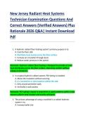 New Jersey Radiant Heat Systems  Technician Examination Questions And  Correct Answers &lpar;Verified Answers&rpar; Plus  Rationale 2026 Q&A&vert; Instant Download  Pdf  