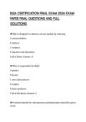 BQA CERTIFICATION FINAL EXAM 2026 EXAM PAPER FINAL QUESTIONS AND FULL SOLUTIONS