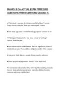 BRANCH II CA ACTUAL EXAM PAPER 2026 QUESTIONS WITH SOLUTIONS GRADED A&plus;