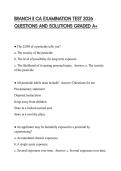 BRANCH II CA EXAMINATION TEST 2026 QUESTIONS AND SOLUTIONS GRADED A&plus;