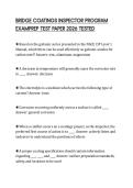 BRIDGE COATINGS INSPECTOR PROGRAM EXAMPREP TEST PAPER 2026 TESTED