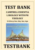 Test Bank for Campbell Essential Biology with Physiology 5th Edition by Simon&comma; Dickey&comma; Reece&comma; Hogan