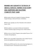 BRUNNER AND SUDDARTH&rsquo;S TEXTBOOK OF MEDICAL-SURGICAL NURSING EXAM SCRIPT 2026 QUESTIONS AND SOLUTIONS COMPLETE STUDY GUIDE