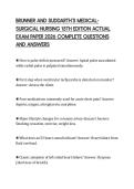 BRUNNER AND SUDDARTH&rsquo;S MEDICALSURGICAL NURSING 15TH EDITION ACTUAL EXAM PAPER 2026 COMPLETE QUESTIONS AND ANSWERS