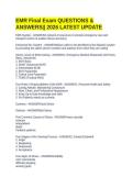EMR Final Exam QUESTIONS & ANSWERS&vert;&vert; 2026 LATEST UPDATE