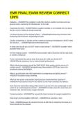 EMR FINAL EXAM REVIEW CORRECT 100&percnt;