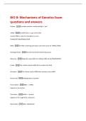 BIO B&colon; Mechanisms of Genetics Exam  questions and answers