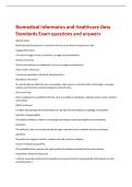 Biomedical Informatics and Healthcare Data  Standards Exam questions and answers 
