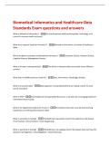 Biomedical Informatics and Healthcare Data  Standards Exam questions and answers 