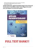 Solution Manual for Applied Pathophysiology for the Advanced Practice Nurse 2nd Edition Author&colon; Lucie Dlugasch & Lachel Story All Chapters Covered Latest Update