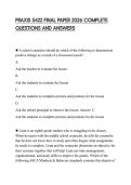 PRAXIS 5422 FINAL PAPER 2026 COMPLETE QUESTIONS AND ANSWERS