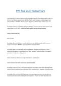 PPN Final Exam Study Review 2026&sol;2027