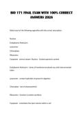 BIO 171 Final Exam with 100&percnt; Correct Answers 2026 &ndash; Microbiology & Cell Biology 