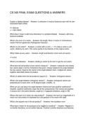 CS 345 FINAL EXAM QUESTIONS & ANSWERS