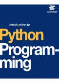 Introduction to Python Programming Instructor Solutions Manual 2026&sol;2027