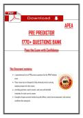 APEA  PRE PREDICTOR   1770&plus; QUESTIONS BANK    Pass the Exam with Confidence 