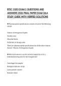 BTEC 3320 EXAM 2 QUESTIONS AND ANSWERS 2026 FINAL PAPER EXAM Q&A STUDY GUIDE WITH VERIFIED SOLUTIONS