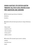 HUMAN ANATOMY 8TH EDITION MARTINI TIMMONS TALLITSCH 2026 UPDATED EXAM PREP QUESTIONS AND ANSWERS