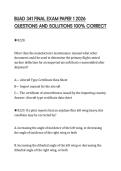 BUAD 341 FINAL EXAM PAPER 1 2026 QUESTIONS AND SOLUTIONS 100&percnt; CORRECT