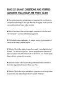 BUAD 331 EXAM 1 QUESTIONS AND VERIFIED ANSWERS 2026 COMPLETE STUDY GUIDE
