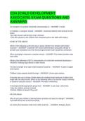 CDA &lpar;CHILD DEVELOPMENT ASSOCIATE&rpar; EXAM QUESTIONS AND ANSWERS