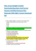 New Jersey Skylight Installer  ExaminationQuestions And Correct  Answers &lpar;Verified Answers&rpar; Plus  Rationale 2026 Q&A&vert; Instant Download  Pdf  