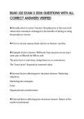 BUAD 332 EXAM 3 2026 QUESTIONS WITH ALL CORRECT ANSWERS VERIFIED
