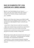 BUAD 332 EXAMINATION TEST 3 2026 QUESTIONS WITH VERIFIED ANSWER