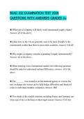 BUAD 332 EXAMINATION TEST 2026 QUESTIONS WITH ANSWERS GRADED A&plus;BUAD 332 EXAMINATION TEST 2026 QUESTIONS WITH ANSWERS GRADED A&plus;