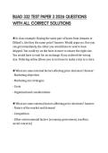 BUAD 332 TEST PAPER 3 2026 QUESTIONS WITH ALL CORRECT SOLUTIONS