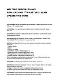 WELDING PRINCIPLES AND  APPLICATIONS 7TH CHAPTER 2  EXAM  UPDATE THIS YEAR 