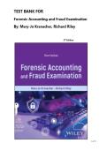 Test Bank for Forensic Accounting and Fraud Examination&comma; 3rd Edition by Mary-Jo Kranacher&vert; All Chapters 1-16&vert; Latest 2026