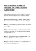 BUAD 341 EXAM 1 2026 COMPLETE QUESTIONS AND CORRECT ANSWERS ALREADY PASSED