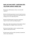 BUAD 341 EXAM SCRIPT 1 QUESTIONS WITH SOLUTIONS ALREADY PASSED 2026