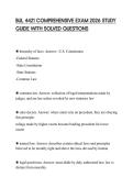 BUL 4421 COMPREHENSIVE EXAM 2026 STUDY GUIDE WITH SOLVED QUESTIONS