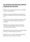 BUL 4421 FINAL EXAM PAPER 2026 COMPLETE QUESTIONS AND SOLUTIONS