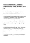 BUL4310 COMPREHENSIVE EXAM 2026 COMPLETE Q&A TESTED QUESTIONS GRADED A&plus;