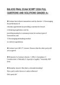BUL4310 FINAL EXAM SCRIPT 2026 FULL QUESTIONS AND SOLUTIONS GRADED A&plus;