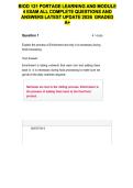 BIOD 121 PORTAGE LEARNING AND MODULE  4 EXAM ALL COMPLETE QUESTIONS AND  ANSWERS LATEST UPDATE 2026  GRADED  A&plus; 